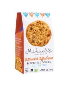 Mikaelas Simply Divine Biscotti Cookies, Butterscotch Toffee Pecan, 6 Oz, Box Of 8