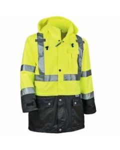 Ergodyne GloWear 8365BK Type-R Class 3 Rain Jacket, XX-Large, Black/Lime