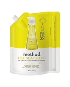 Method Dishwashing Soap Pump Refill Pouch, Lemon Mint Scent, 36 Oz Bottle