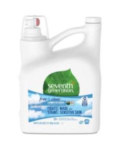 Seventh Generation Laundry Detergent - Concentrate Liquid - 150 fl oz (4.7 quart) - Free & Clear Scent - 4 / Carton - Clear