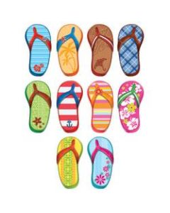 Teacher Created Resources Decorative Accents, Flip Flops, Multicolor, Pack Of 30