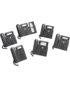 Cisco 6871 IP Phone - Corded - Corded/Cordless - Wi-Fi - Wall Mountable - Charcoal - 6 x Total Line - VoIP - IEEE 802.11a/b/g/n - Caller ID - Speakerphone - 2 x Network (RJ-45) - USB - PoE Ports - Color