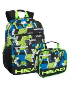 HEAD Backpack With Lunch Bag, Blue/Green, Case Of 24 Backpacks