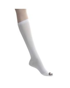 Medline EMS Nylon/Spandex Knee-Length Anti-Embolism Stockings, Large Long, White, Pack Of 12 Pairs