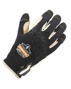 Ergodyne ProFlex 710LTR Heavy-Duty Leather-Reinforced Gloves, Large, Black