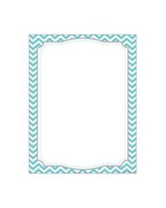 Barker Creek Computer Paper, 8 1/2in x 11in, Turquoise Chevron, Pack Of 50 Sheets