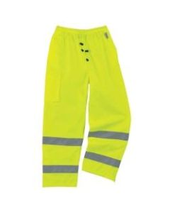 Ergodyne GloWear 8915 Class E Polyester Rain Pants, 4X, Lime