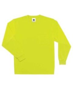 Ergodyne GloWear 8091 Non-Certified Long-Sleeve T-Shirt, X-Large, Lime