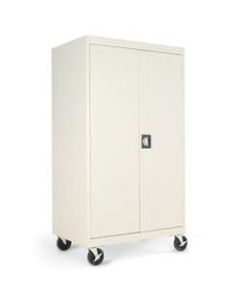 Alera Mobile Computer Cabinet, 66inH x 36inW x 24inD, Putty