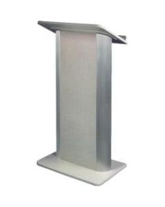 AmpliVox SN3105 - Flat Gray Granite Lectern - High Pressure Laminate (HPL) Rectangle Top - High Pressure Laminate (HPL) Base x 26.75in Table Top Width x 16.75in Table Top Depth - 49in Height x 26.75in Width x 16.75in Depth - Gray Granite