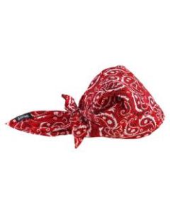 Ergodyne Chill-Its 6710CT Evaporative Cooling Triangle Hats With Cooling Towels, Red Western, Pack Of 6 Hats