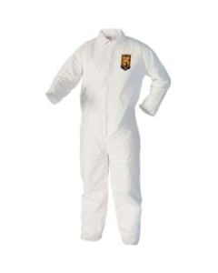 Kimberly-Clark A40 Protection Coveralls - Comfortable, Zipper Front, Breathable - Extra Large Size - Liquid, Flying Particle Protection - White - 25 / Carton