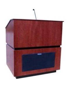 AmpliVox SW3030 - Wireless Coventry Lectern - Rectangle Top - 42in Table Top Width x 30in Table Top Depth - 46in Height - Cherry - Hardwood Veneer