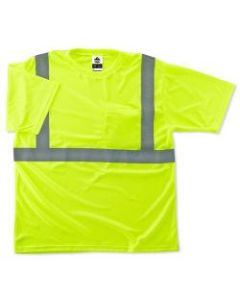 Ergodyne GloWear 8289 Type R Class 2 T-Shirt, 5X, Lime