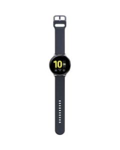 Samsung Galaxy Watch Active2 (40mm), Aqua Black (Bluetooth) - 4 GB - 768 MB Standard Memory - 1.2in - 360 x 360 - Touchscreen - GPS - Aqua Black - Aluminum - Fluoroelastomer Band