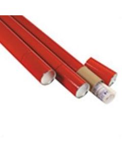 Office Depot Brand 3-Piece Telescopic Mailing Tubes, 3in x 24in, 80% Recycled, Red, Pack Of 24