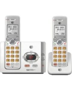 AT&T EL52215 DECT 6.0 Cordless Phone - Silver, Black - Cordless - 1 x Phone Line - 2 x Handset - Speakerphone - Answering Machine