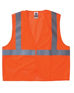 Ergodyne GloWear Safety Vests, Economy Mesh, Type-R Class 2, 2X/3X, Orange, Pack Of 6 Vests, 8210HL