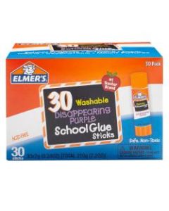 Elmers Glue Stick Classroom Pack, Purple, Box Of 30