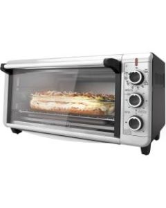 Black & Decker Extra-Wide Toaster Oven - 1500 W - Toast, Bake, Broil, Pizza, Keep Warm - Silver