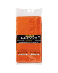 Amscan Plastic Table Covers, 108in x 54in, Orange Peel, Pack Of 4 Table Covers