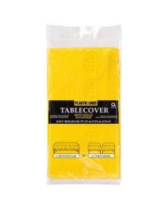 Amscan Plastic Table Covers, 108in x 54in, Sunshine Yellow, Pack Of 4 Table Covers