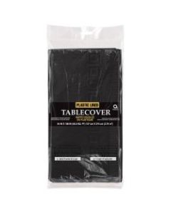 Amscan Plastic Table Covers, 108in x 54in, Jet Black, Pack Of 4 Table Covers