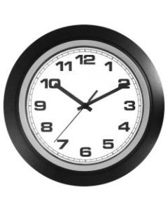 Realspace Round Quartz Analog Wall Clock, 10in, Black