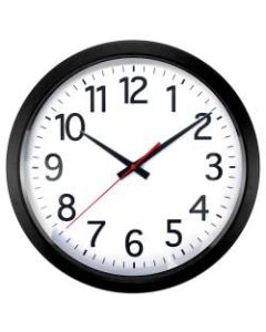 Realspace Quartz Wall Clock, 14in, Black