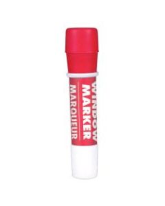 Amscan Window Markers, Broad Point, Red Barrel, Red Ink, Pack Of 4 Markers
