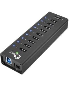 SIIG USB 3.0 9-Port HUB + 1-Port 2.1A Charging with 12V/5A Power Adapter - USB - External - 10 USB Port(s) - 1 USB 2.0 Port(s) - 9 USB 3.0 Port(s) - PC, Mac