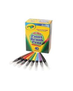 Crayola Washable Paint Brush Pens, Assorted Colors, Box Of 40