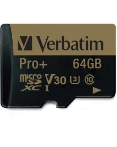 64GB Pro Plus 600X microSDHC Memory Card with Adapter, UHS-I V30 U3 Class 10 - 90 MB/s Read - 80 MB/s Write - 600x Memory Speed - Lifetime Warranty