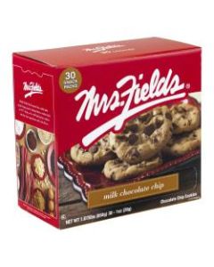 Mrs. Fields Milk Chocolate Chip Cookies, 1 Oz, Pack Of 30 Cookies