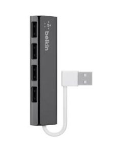 Belkin Ultra-Slim 4-port USB Hub - USB - External - 4 USB Port(s) - 4 USB 2.0 Port(s) - PC, Mac