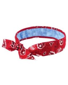 Ergodyne Chill-Its 6700CT Evaporative Cooling Tie Bandanas With Cooling Towel, Red Western, Pack Of 6 Bandanas