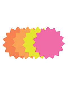 Cosco Starburst Die-Cut Paper Signs, 4in Diameter, Multicolor, Set of 60