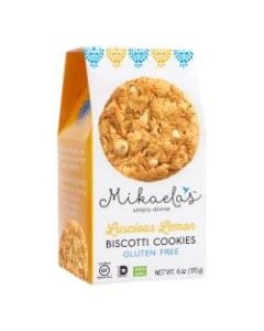 Mikaelas Simply Divine Biscotti Cookies, Luscious Lemon, 6 Oz, Box Of 8