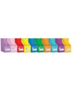 Junior Learning Fantail Readers Holders With Dividers, 7-1/16in x 6-5/16in, Assorted, Pack Of 10 Set