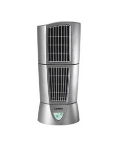 Lasko Wind Tower Fan - 152.4 mm Diameter - 3 Speed - Oscillating - 14in Height x 6in Width x 6in Depth - Plastic Blade - Platinum