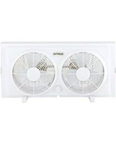 Optimus 2-Speed Twin Window Fan, 177.8mm, White