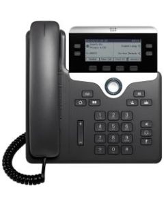 Cisco 7841 IP Phone - Wall Mountable - 4 x Total Line - VoIP - Caller ID - SpeakerphoneEnhanced User Connect License, Unified Communications Manager - 2 x Network (RJ-45) - PoE Ports - Color