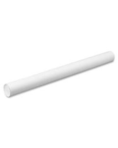 Quality Park White Kraft Fiberboard Mailing Tubes - 24in Length - 3in Diameter - Removable End Caps - Fiberboard, Kraft - 25 / Carton - White