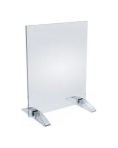 Azar Displays Dual-Stand Vertical/Horizontal Acrylic Sign Holders, 10inH x 8inW x 3-1/2inD, Clear, Pack Of 10 Holders
