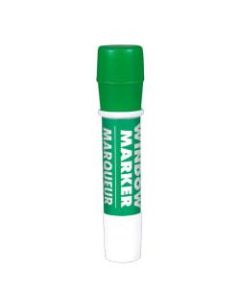 Amscan Window Markers, Broad Point, Green Barrel, Green Ink, Pack Of 4 Markers