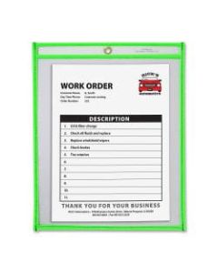 C-Line Neon Color Stitched Shop Ticket Holder, 9in x 12in, Neon Green