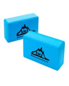 Black Mountain Products Yoga Blocks, 3inH x 6inW x 9inD, Blue, Pack Of 2