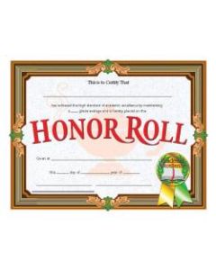 Flipside Honor Roll Certificate - 11in x 8.50in - Laser Compatible - Assorted30 / Pack