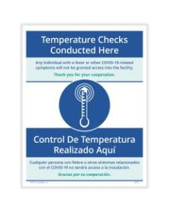 ComplyRight Coronavirus And Health Safety Posting Notices, Temperature Screenings, English, 8-1/2in x 11in, Set Of 3 Notices