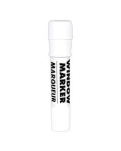 Amscan Window Markers, Broad Point, White Barrel, White Ink, Pack Of 4 Markers